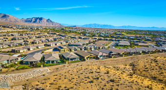 Vista aérea de un barrio residencial en Nevada.